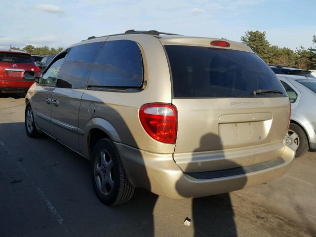 2B8GP54L81R107683 - 2001 DODGE GRAND CARA BEIGE photo 3