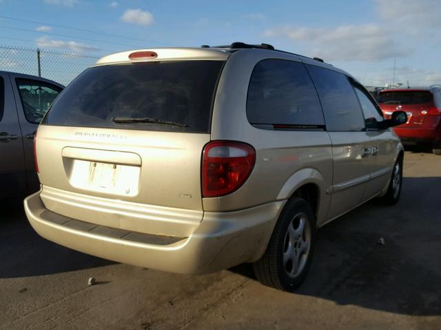 2B8GP54L81R107683 - 2001 DODGE GRAND CARA BEIGE photo 4