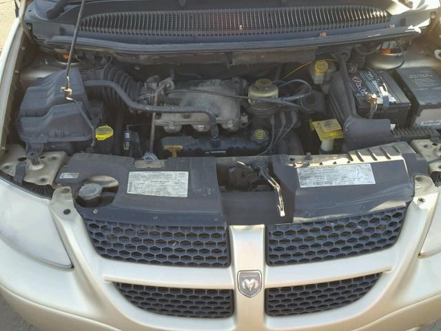 2B8GP54L81R107683 - 2001 DODGE GRAND CARA BEIGE photo 7