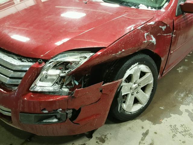 3FAFP07116R241570 - 2006 FORD FUSION SE RED photo 9