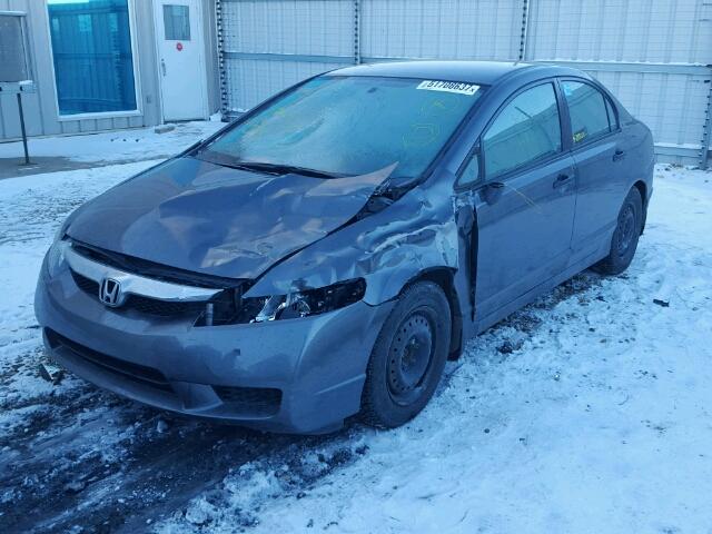 2HGFA16439H107514 - 2009 HONDA CIVIC DX-G GRAY photo 2