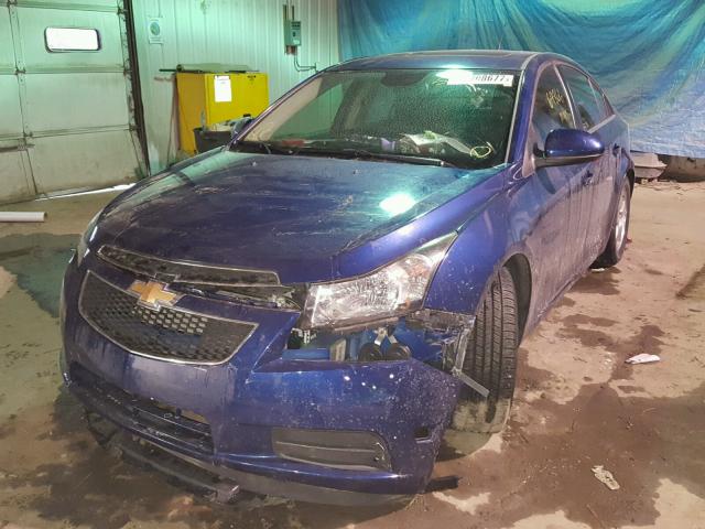 1G1PC5SB5D7286161 - 2013 CHEVROLET CRUZE LT BLUE photo 2