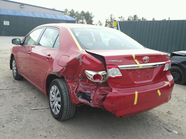 2T1BU4EE4DC970180 - 2013 TOYOTA COROLLA BA RED photo 3