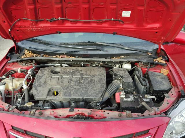 2T1BU4EE4DC970180 - 2013 TOYOTA COROLLA BA RED photo 7