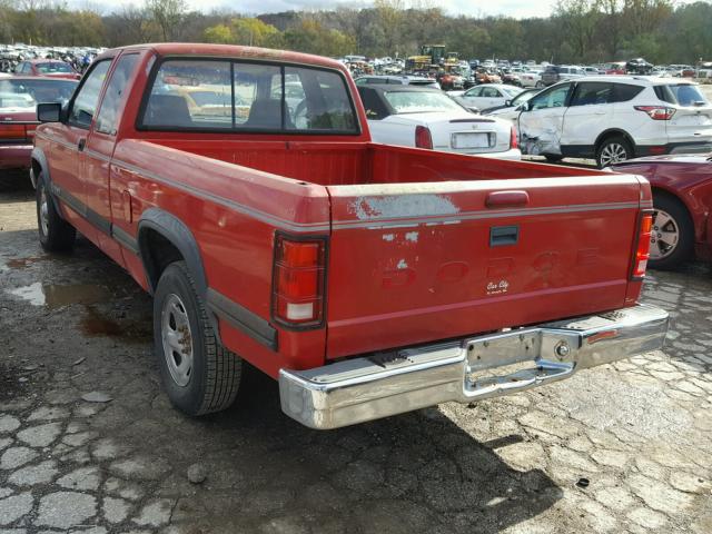 1B7GL23X6RS733889 - 1994 DODGE DAKOTA RED photo 3