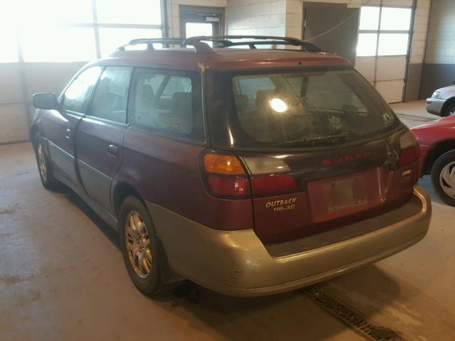 4S3BH806427655695 - 2002 SUBARU LEGACY OUT MAROON photo 3