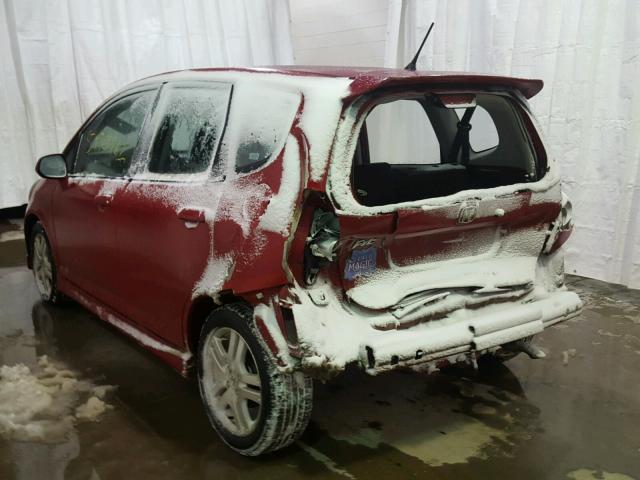 JHMGD37617S041510 - 2007 HONDA FIT S RED photo 3