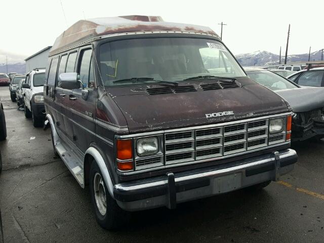 2B6HB21Y5NK150984 - 1992 DODGE RAM VAN B2 MAROON photo 1