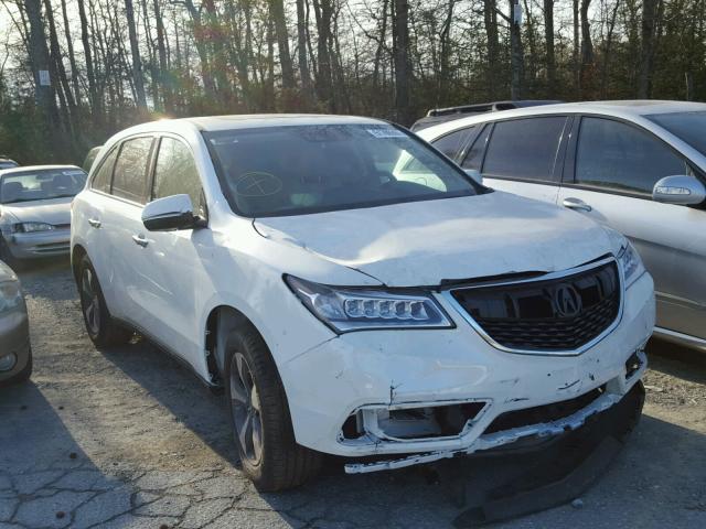 5FRYD4H21GB054731 - 2016 ACURA MDX WHITE photo 1