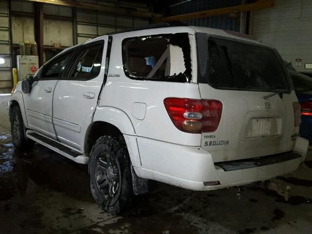 5TDBT48A04S218298 - 2004 TOYOTA SEQUOIA LI WHITE photo 3