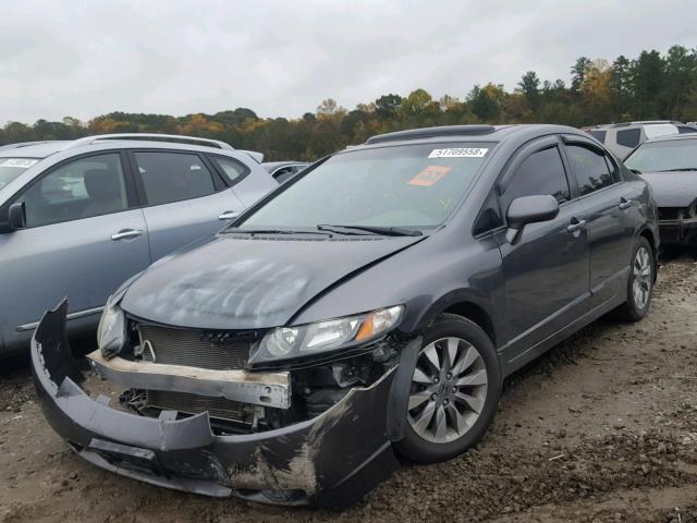 2HGFA15909H510279 - 2009 HONDA CIVIC EXL GRAY photo 2