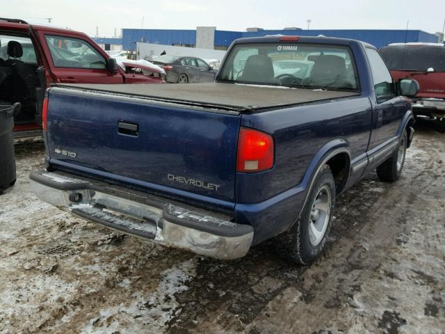 1GCCS145918257566 - 2001 CHEVROLET S TRUCK S1 BLUE photo 4