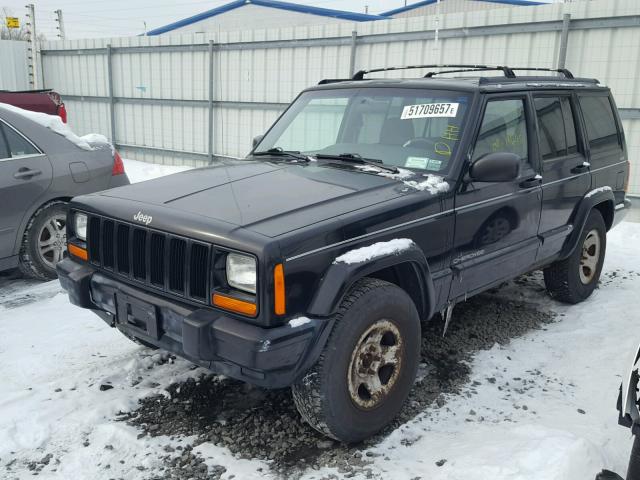 1J4FJ78S5VL609848 - 1997 JEEP CHEROKEE C BLACK photo 2