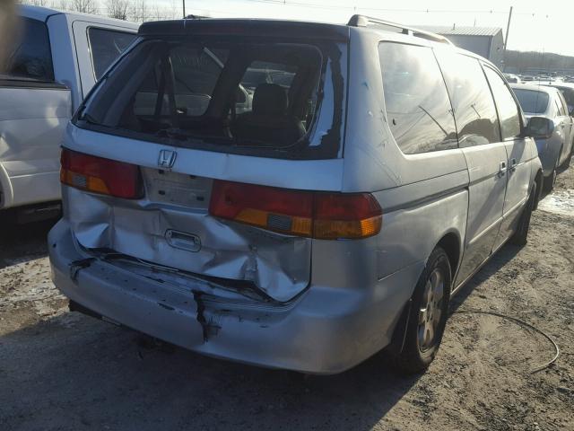 5FNRL18024B013719 - 2004 HONDA ODYSSEY EX SILVER photo 4