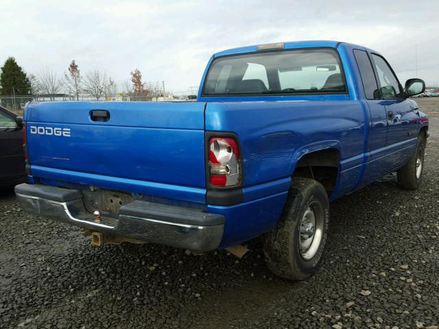 3B7HC13Y71G745682 - 2001 DODGE RAM 1500 BLUE photo 4