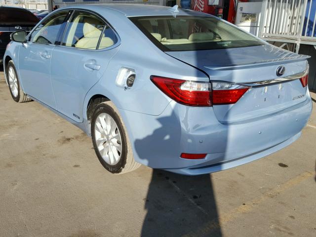 JTHBW1GG7D2021890 - 2013 LEXUS ES 300H BLUE photo 3