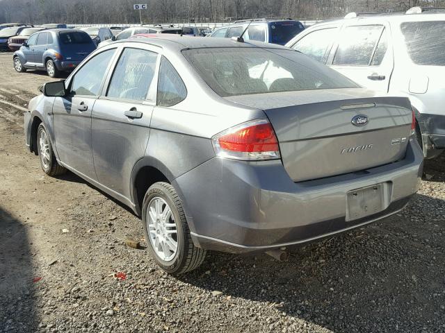 1FAHP3FN7AW175451 - 2010 FORD FOCUS SE GRAY photo 3