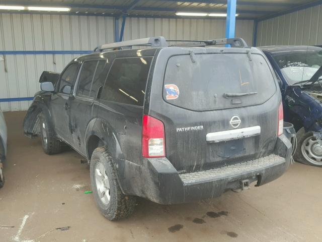5N1AR18B38C632793 - 2008 NISSAN PATHFINDER BLACK photo 3