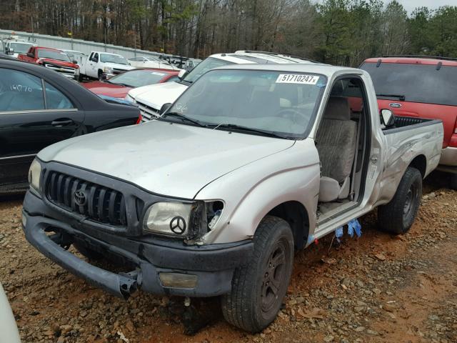 5TENL42N41Z758325 - 2001 TOYOTA TACOMA SILVER photo 2