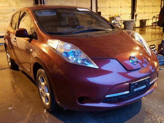 JN1AZ0CP1BT001035 - 2011 NISSAN LEAF SV RED photo 1