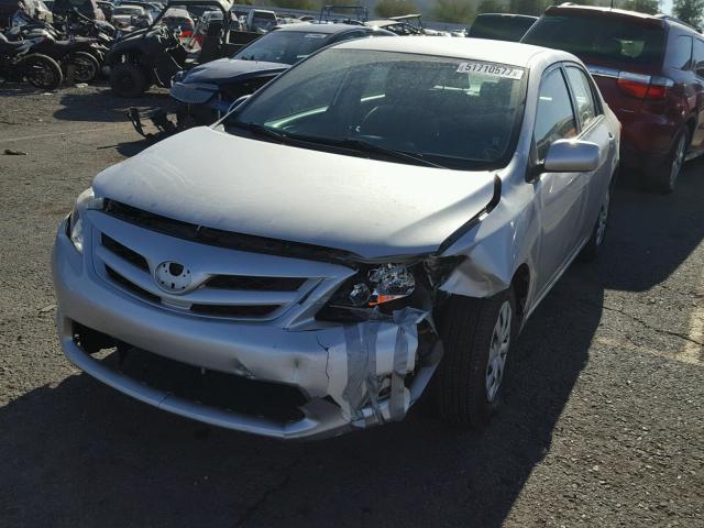 2T1BU4EE8BC735049 - 2011 TOYOTA COROLLA BA SILVER photo 2