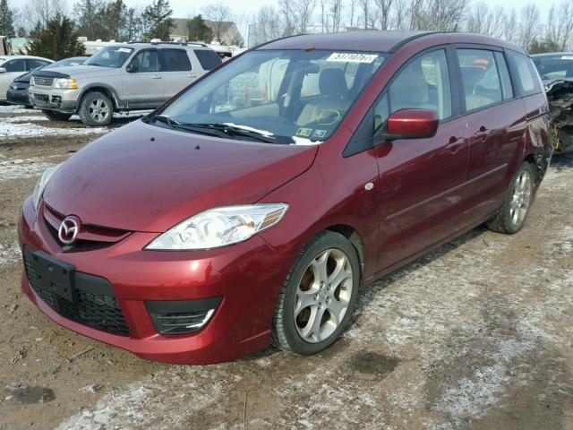 JM1CR293X90327501 - 2009 MAZDA 5 RED photo 2