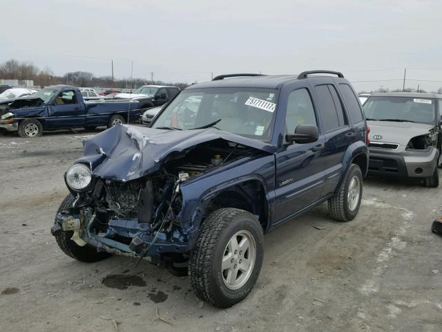 1J4GL58K74W133196 - 2004 JEEP LIBERTY LI BLUE photo 2