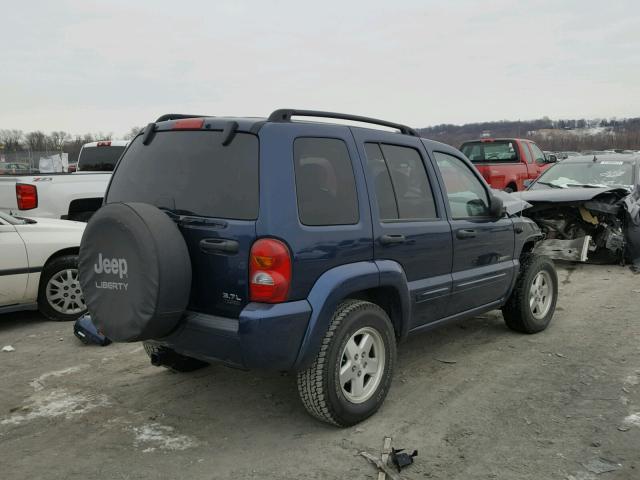 1J4GL58K74W133196 - 2004 JEEP LIBERTY LI BLUE photo 4