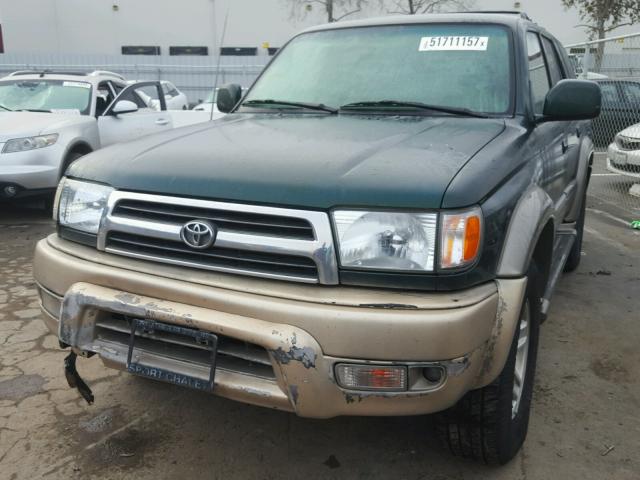 JT3GN87R5Y0142363 - 2000 TOYOTA 4RUNNER GREEN photo 2