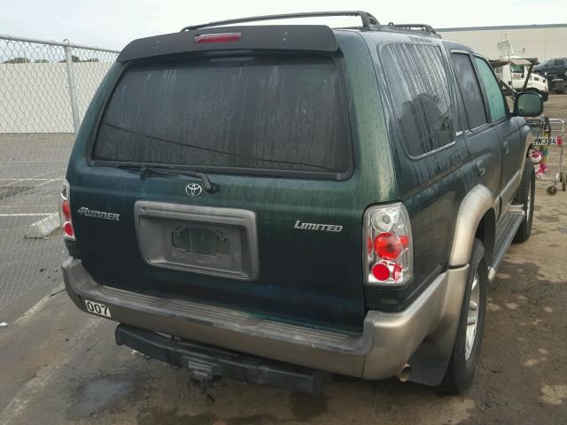 JT3GN87R5Y0142363 - 2000 TOYOTA 4RUNNER GREEN photo 4
