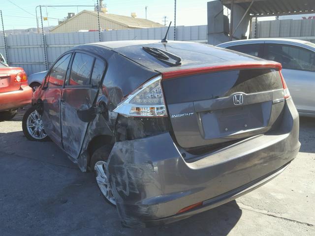 JHMZE2H77BS009936 - 2011 HONDA INSIGHT EX GRAY photo 3