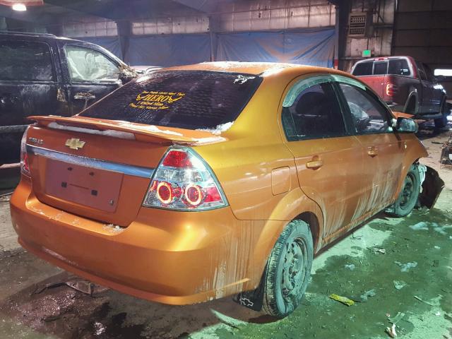 KL1TD566X7B128603 - 2007 CHEVROLET AVEO BASE Narıncı foto 4