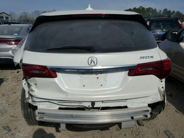 5FRYD3H29EB002769 - 2014 ACURA MDX WHITE photo 9