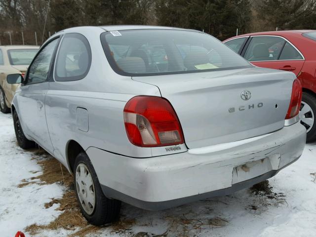 JTDAT1235Y0047111 - 2000 TOYOTA ECHO SILVER photo 3