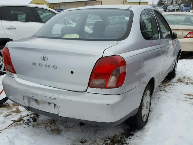 JTDAT1235Y0047111 - 2000 TOYOTA ECHO SILVER photo 4