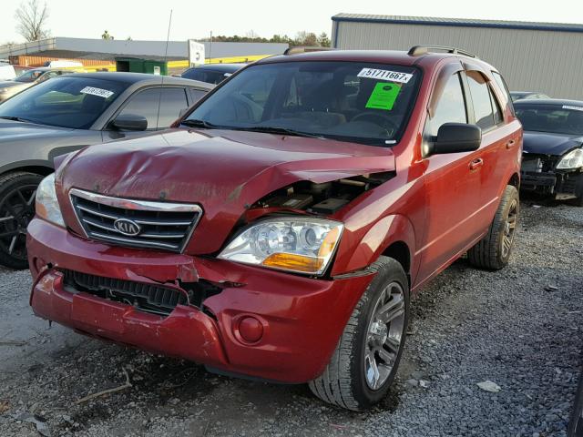 KNDJD735985858834 - 2008 KIA SORENTO EX RED photo 2