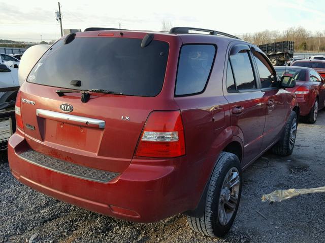 KNDJD735985858834 - 2008 KIA SORENTO EX RED photo 4