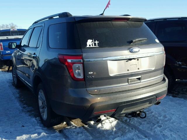 1FMHK8D84BGA32886 - 2011 FORD EXPLORER X GRAY photo 3