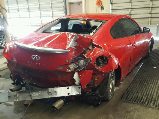 JNKCV64E48M107403 - 2008 INFINITI G37 BASE RED photo 4