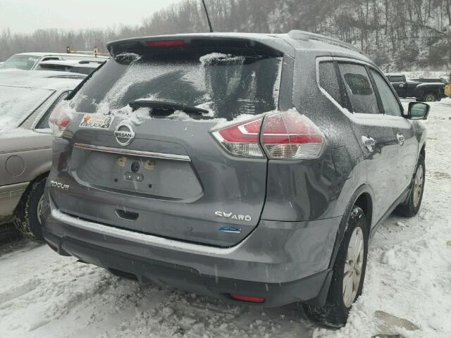 5N1AT2MV4EC854018 - 2014 NISSAN ROGUE S GRAY photo 4