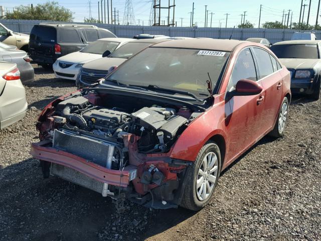 1G1PF5S96B7234328 - 2011 CHEVROLET CRUZE LT RED photo 2