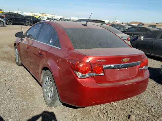 1G1PF5S96B7234328 - 2011 CHEVROLET CRUZE LT RED photo 3