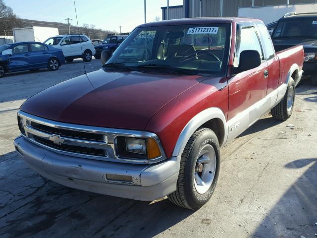 1GCCS19W5R8145599 - 1994 CHEVROLET S TRUCK S1 MAROON photo 2