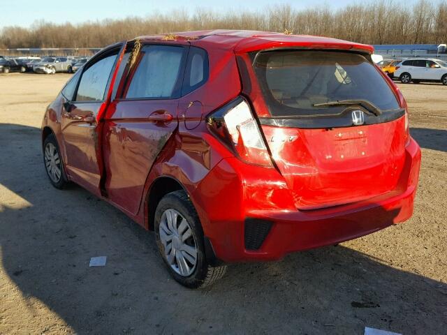 JHMGK5H59GX018311 - 2016 HONDA FIT LX RED photo 3