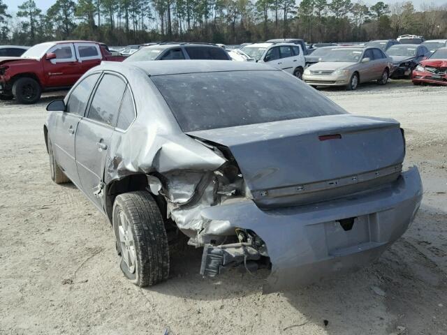 2G1WT58N179287050 - 2007 CHEVROLET IMPALA LT GRAY photo 3