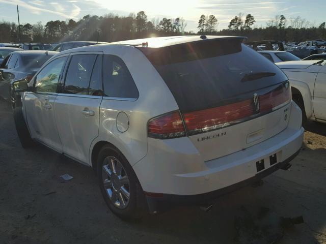 2LMDU68C67BJ32650 - 2007 LINCOLN MKX WHITE photo 3