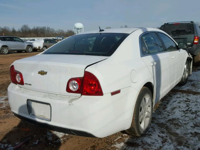 1G1ZB5EBXAF133719 - 2010 CHEVROLET MALIBU LS WHITE photo 4