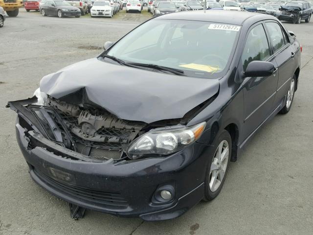 2T1BU4EE9DC009798 - 2013 TOYOTA COROLLA BA BLACK photo 2