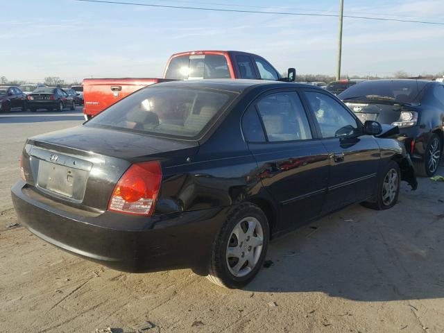 KMHDN46D54U735975 - 2004 HYUNDAI ELANTRA GL BLACK photo 4