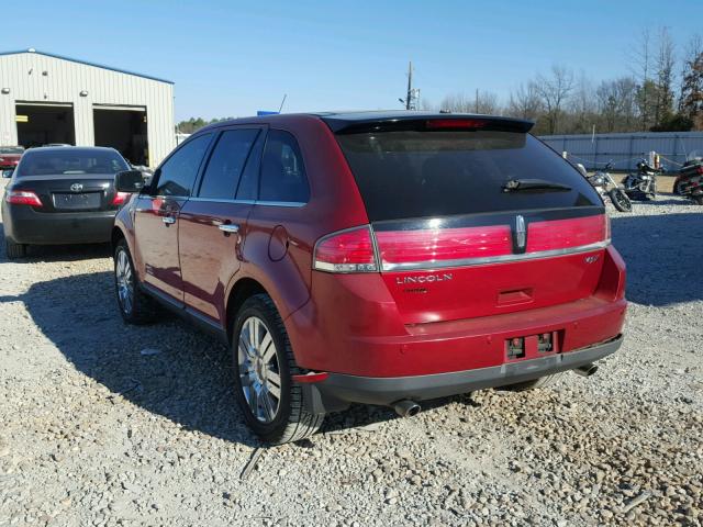 2LMDU68C38BJ17993 - 2008 LINCOLN MKX RED photo 3